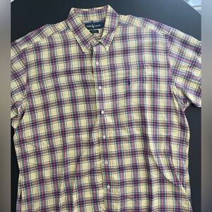 Madras Plaid Short Sleeved Button Up